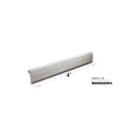 Buss General Partner Co Ltd Baseboarders Premium Series 4 ft Steel Easy Slip-on Baseboard Heater Cover, White BB001-48-WHT